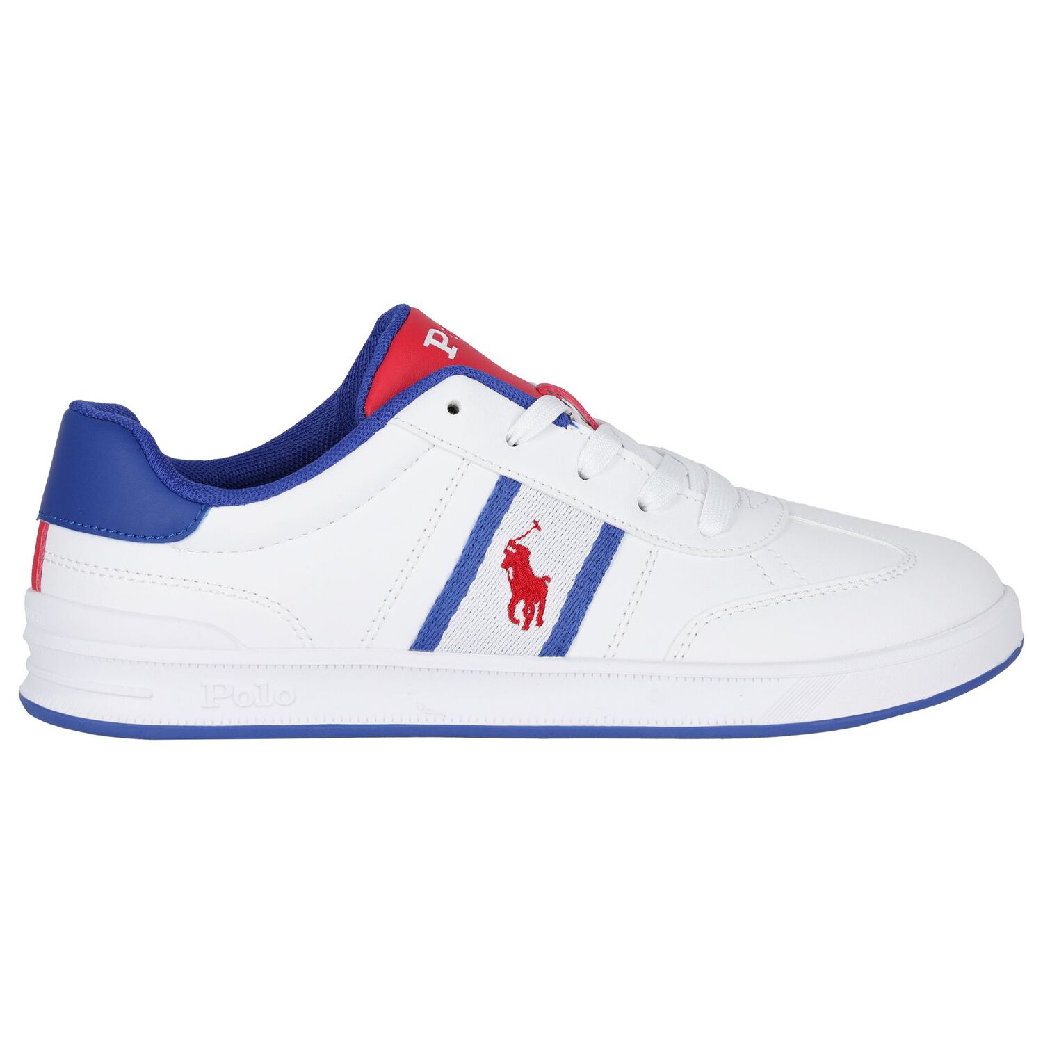 Boys White Logo Trainers, 1, hi-res