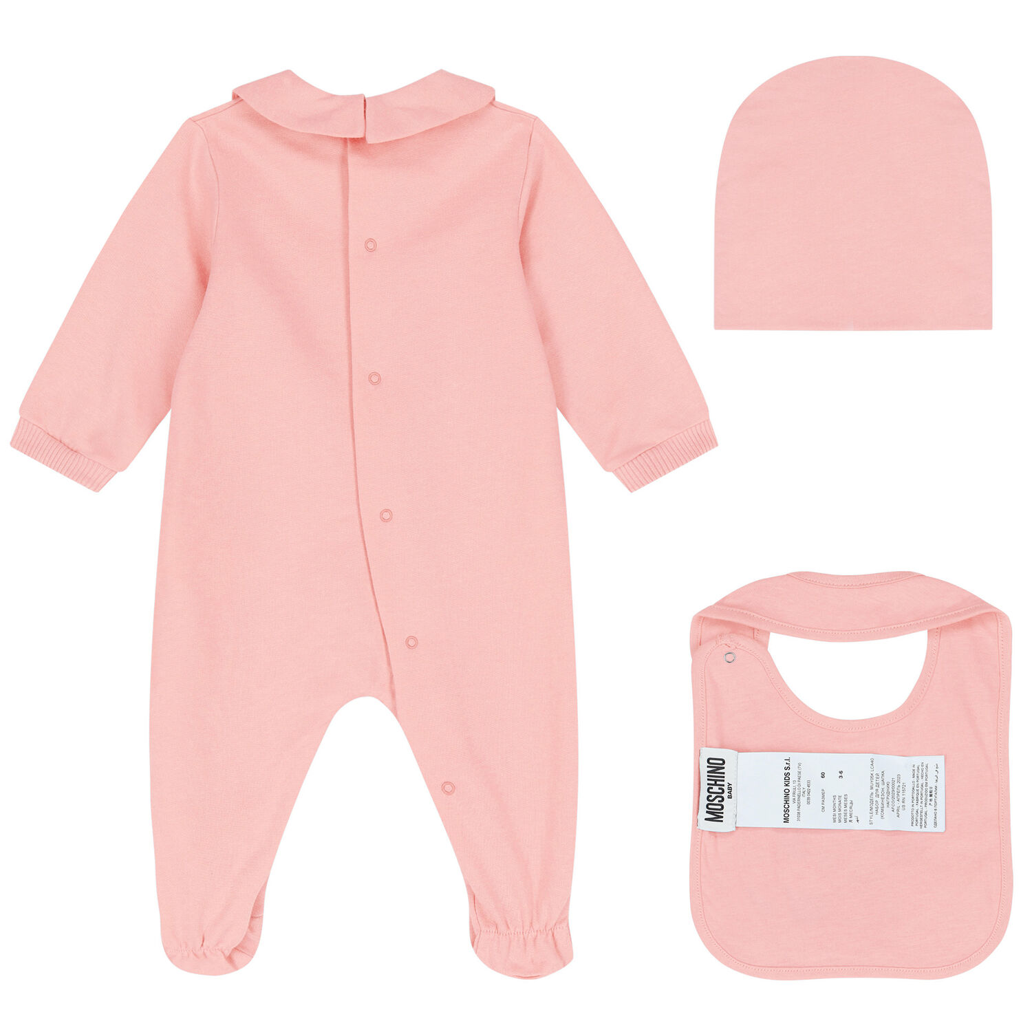 Pink Teddy Bear Logo Babygrow Gift Set, 2, hi-res