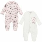 Baby Girls Pink & White Babygrow Two Piece Giftset, 1, hi-res