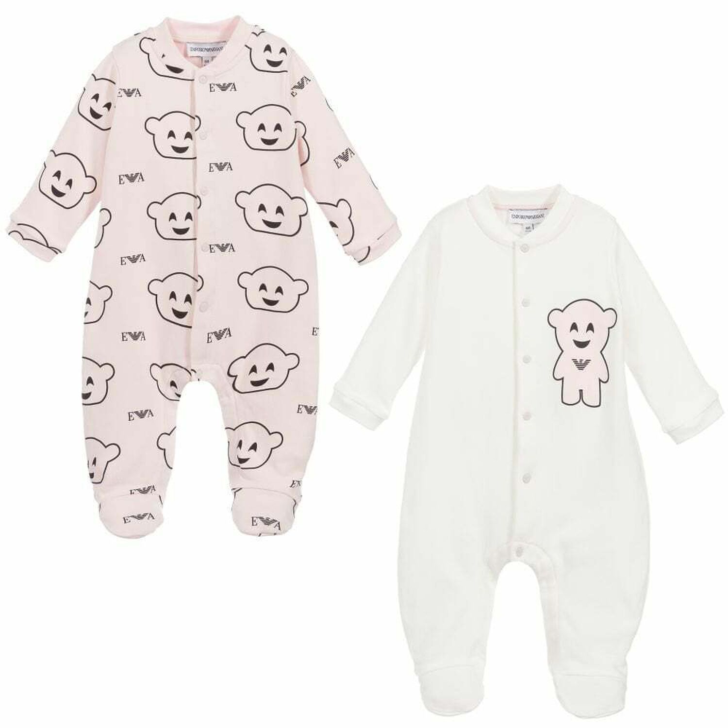 Baby Girls Pink & White Babygrow Two Piece Giftset, 1, hi-res