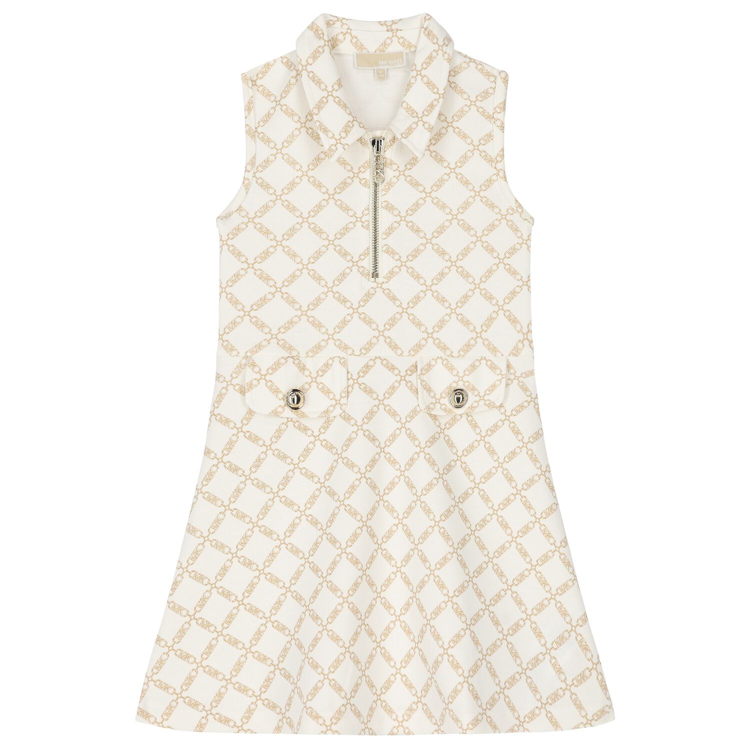 Girls Ivory Logo Polo Dress, 1, hi-res image number null