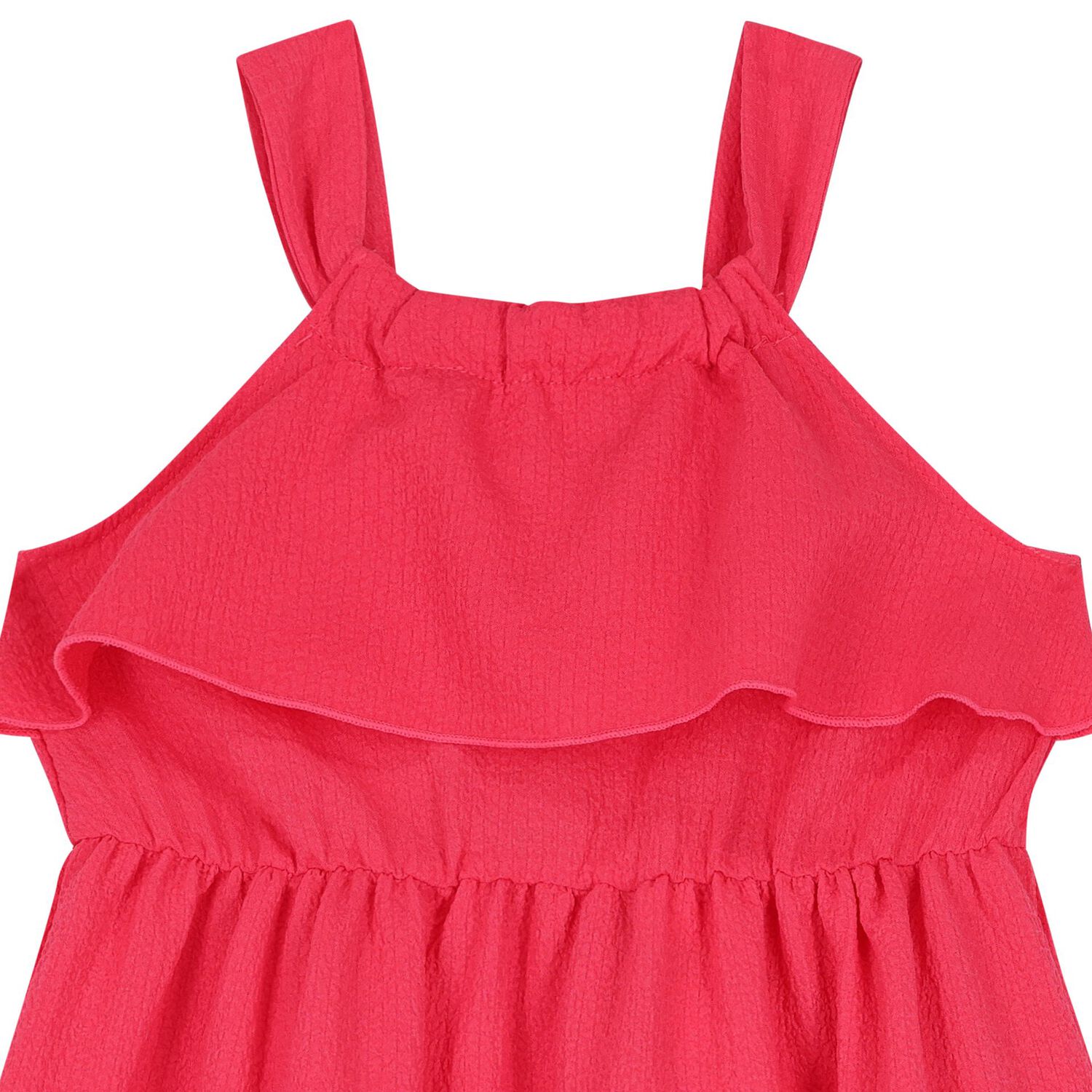 Girls Pink Tiered Dress, 1, hi-res