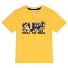 Boys Yellow Surf T-Shirt, 1, hi-res
