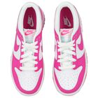 Girls White & Pink Dunk Low Trainers, 1, hi-res