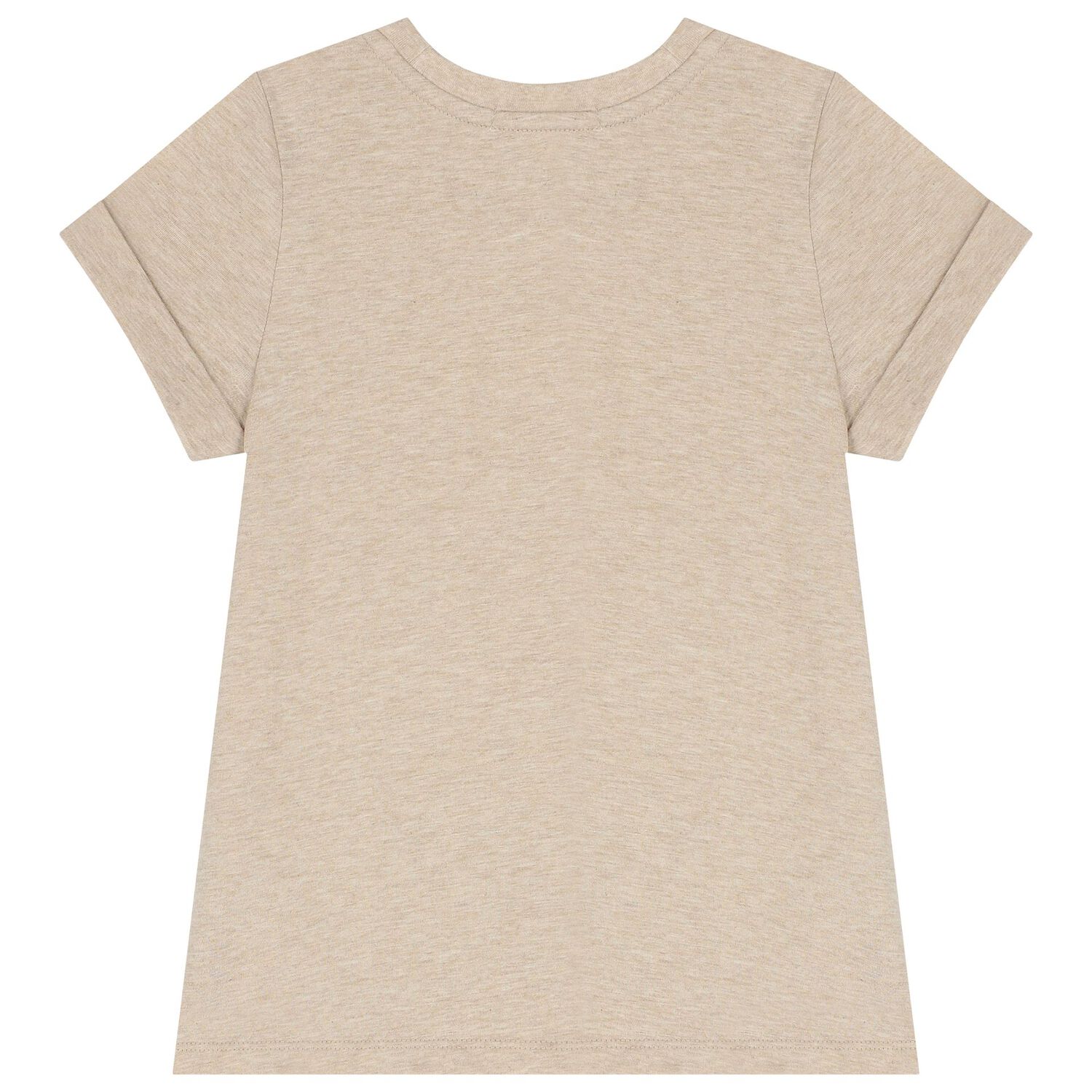 Girls Beige Logo T-Shirt, 1, hi-res image number null