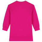 Girls Pink Logo Sweatshirt Dress, 2, hi-res