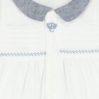 Baby Boys White Logo Babygrow, 1, hi-res