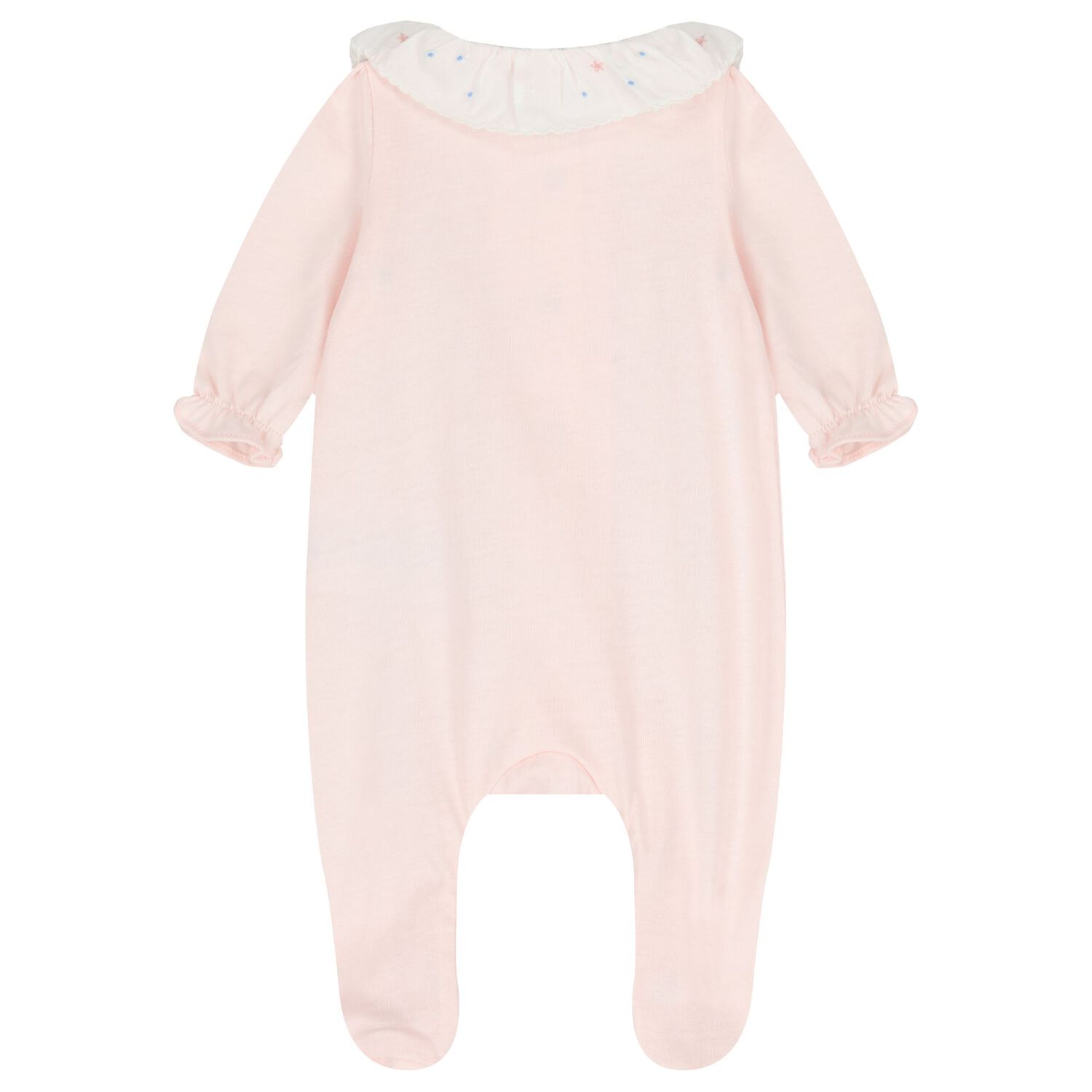 Baby Girls Pink Embroidered Babygrow, 2, hi-res