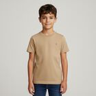 Boys Beige Logo T-Shirt, 1, hi-res