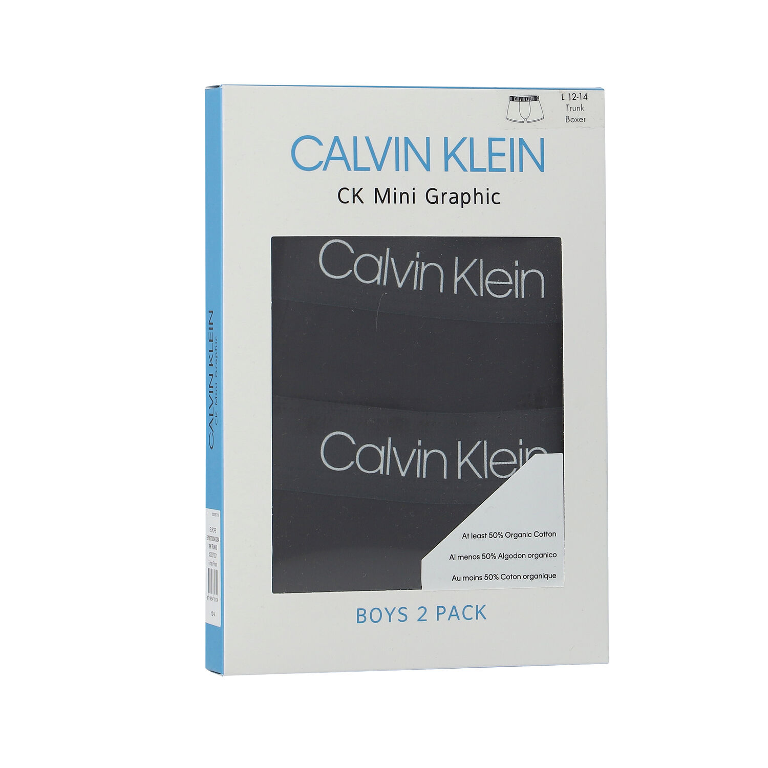 Boys Black Logo Boxer Shorts ( 2-Pack ), 1, hi-res