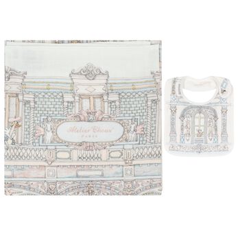 Chateau Choux Carré Swaddle & Bib Gift Set