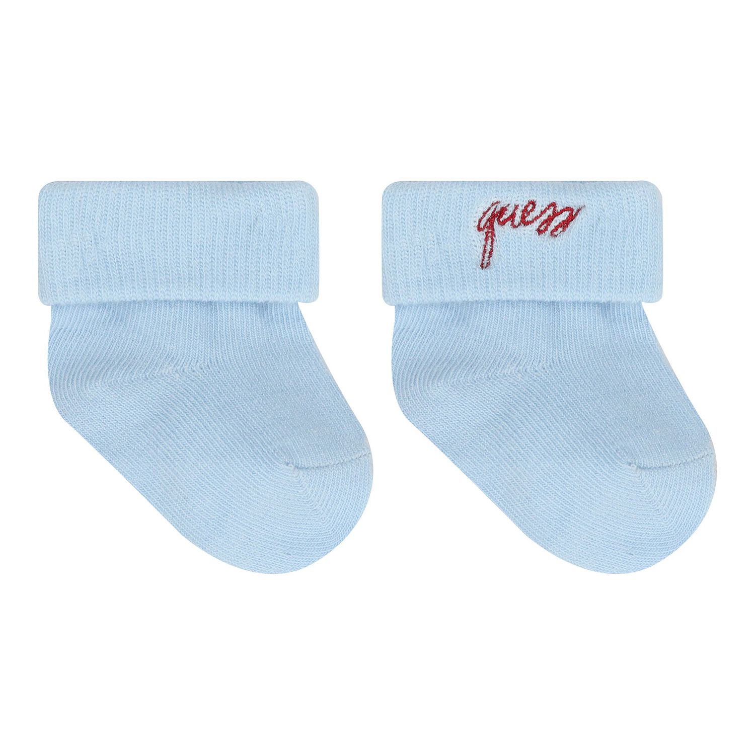 Baby Boys Blue & White Teddy Bear Logo Bodysuit Set, 2, hi-res