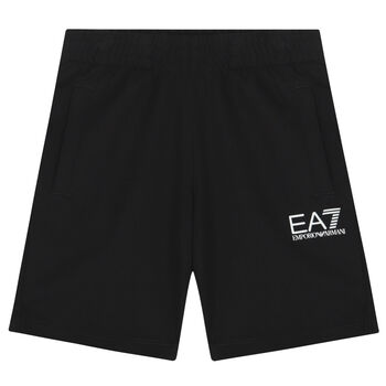 Boys Black Logo Shorts