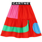 Girls Multi-Colored Logo Skirt, 1, hi-res