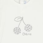 Younger Girls White Cherry T-Shirt, 2, hi-res