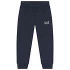 Boys Navy Blue Logo Tracksuit, 2, hi-res