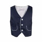 Boys Navy Blue Waistcoat, 1, hi-res