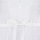 Girls White Polka Dot Tulle Tiered Dress, 1, hi-res