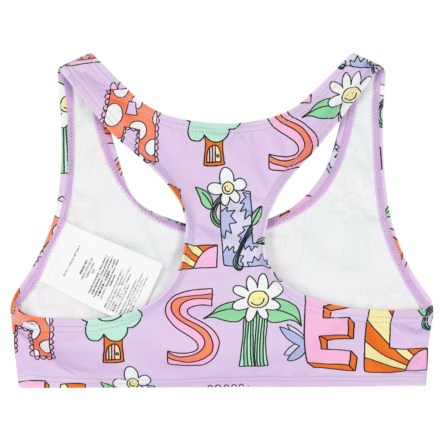 Girls Purple Floral Bikini, 1, hi-res image number null