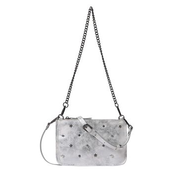 Girls Silver Studded Handbag