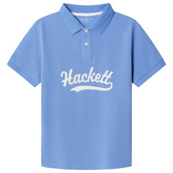 Boys Blue Logo Polo Shirt 