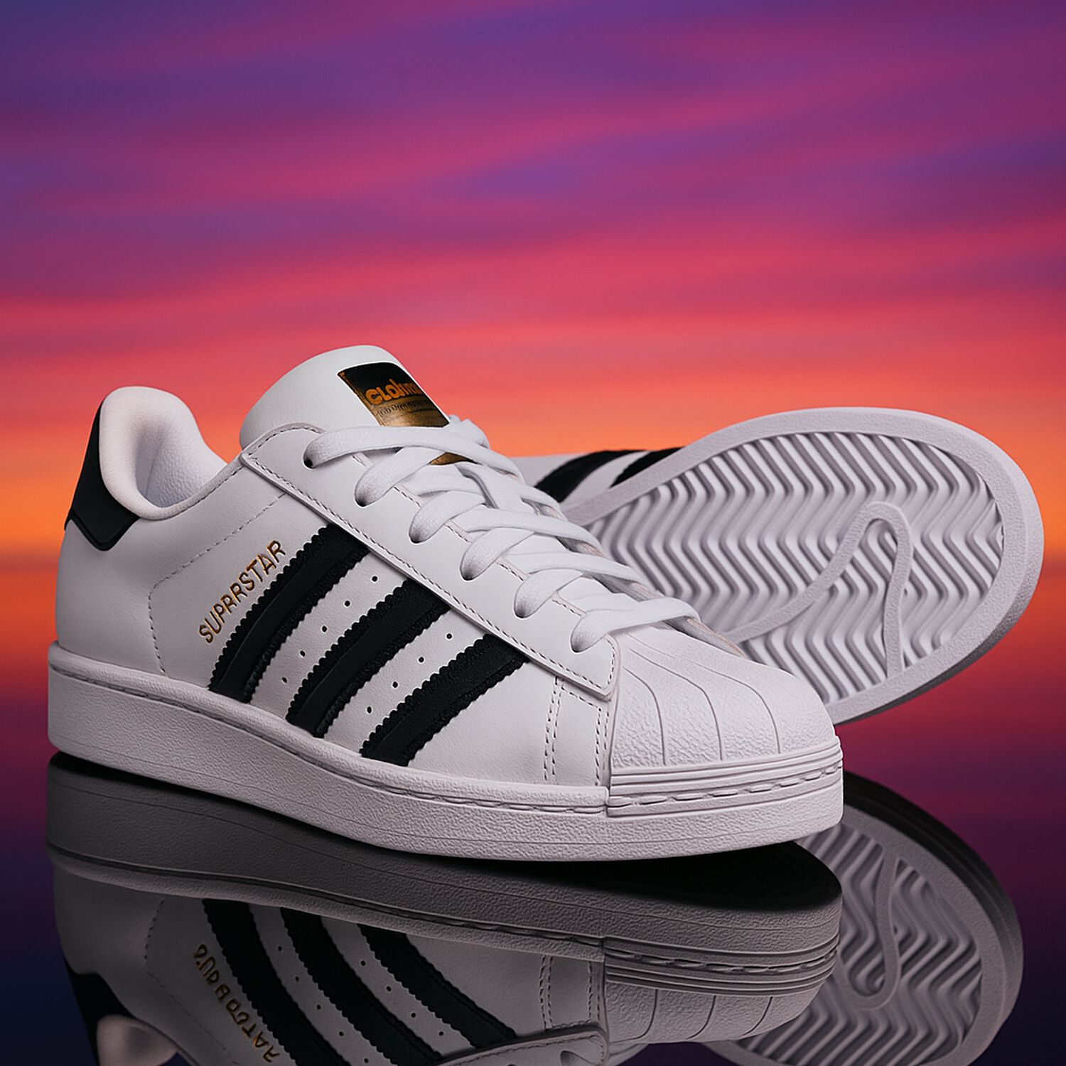 White Superstar Trainers, 1, hi-res