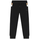 Boys Black Logo Joggers, 1, hi-res