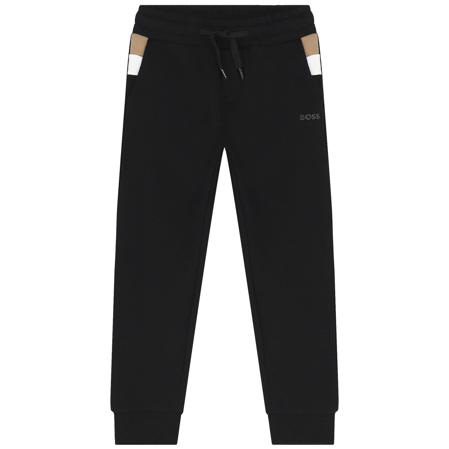 Boys Black Logo Joggers, 1, hi-res