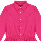 Girls Pink Logo Dress, 1, hi-res