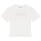 Girls Ivory Logo T-Shirt, 1, hi-res