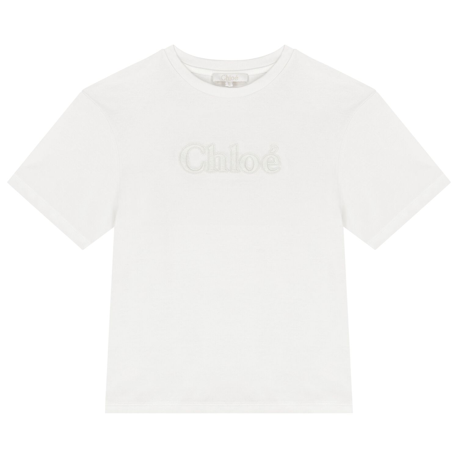 Girls Ivory Logo T-Shirt, 1, hi-res