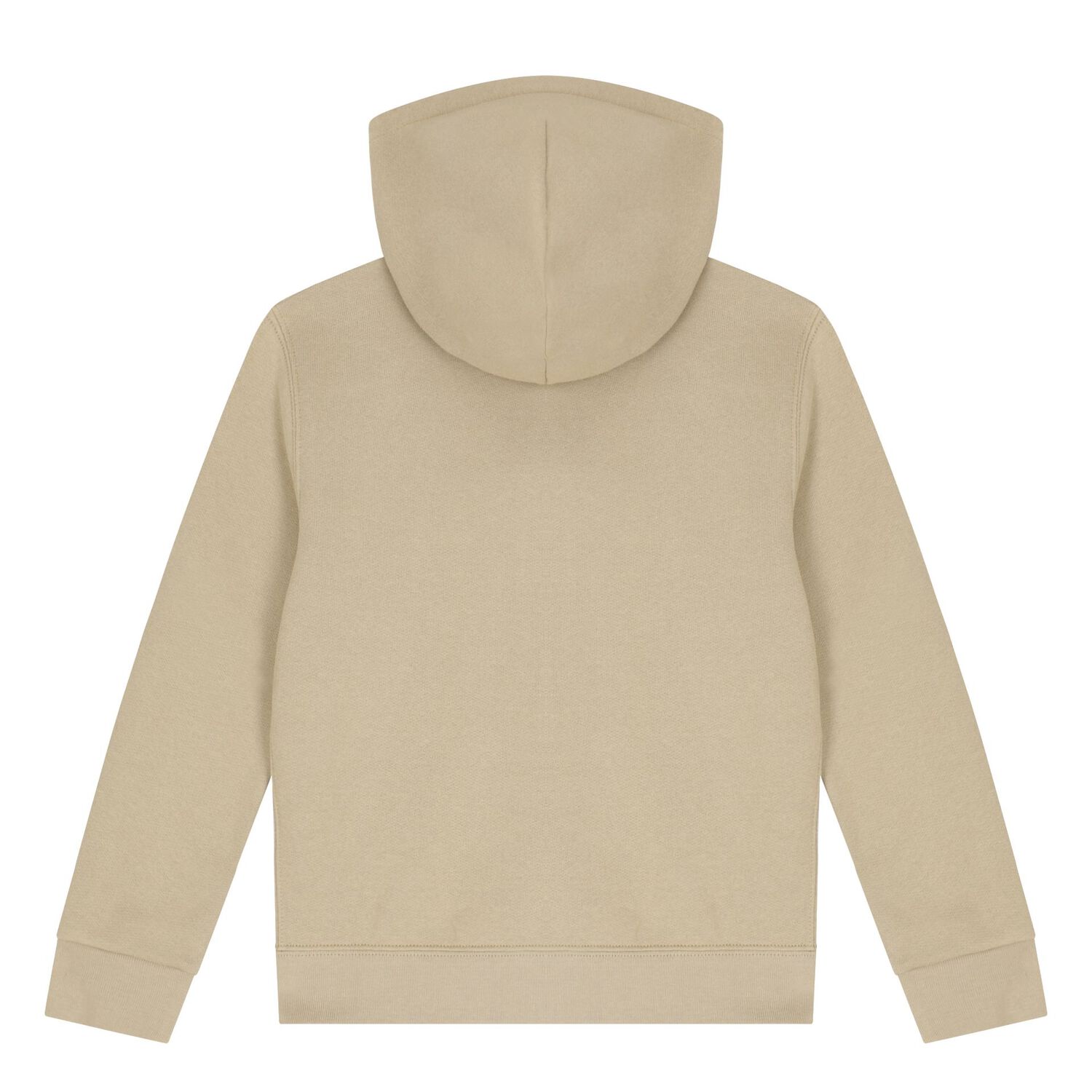 Boys Beige Logo Hooded Zip Up Top, 1, hi-res