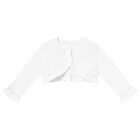 Baby Girls White Knitted Cardigan, 1, hi-res