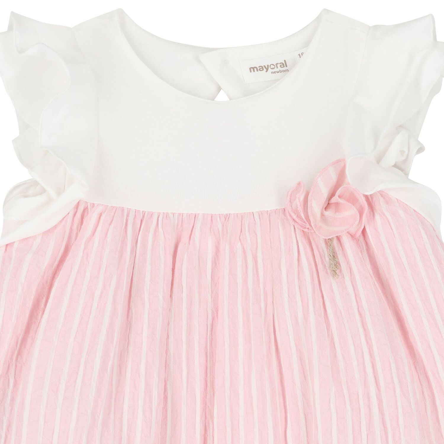 Baby Girls White & Pink Dress Set, 1, hi-res