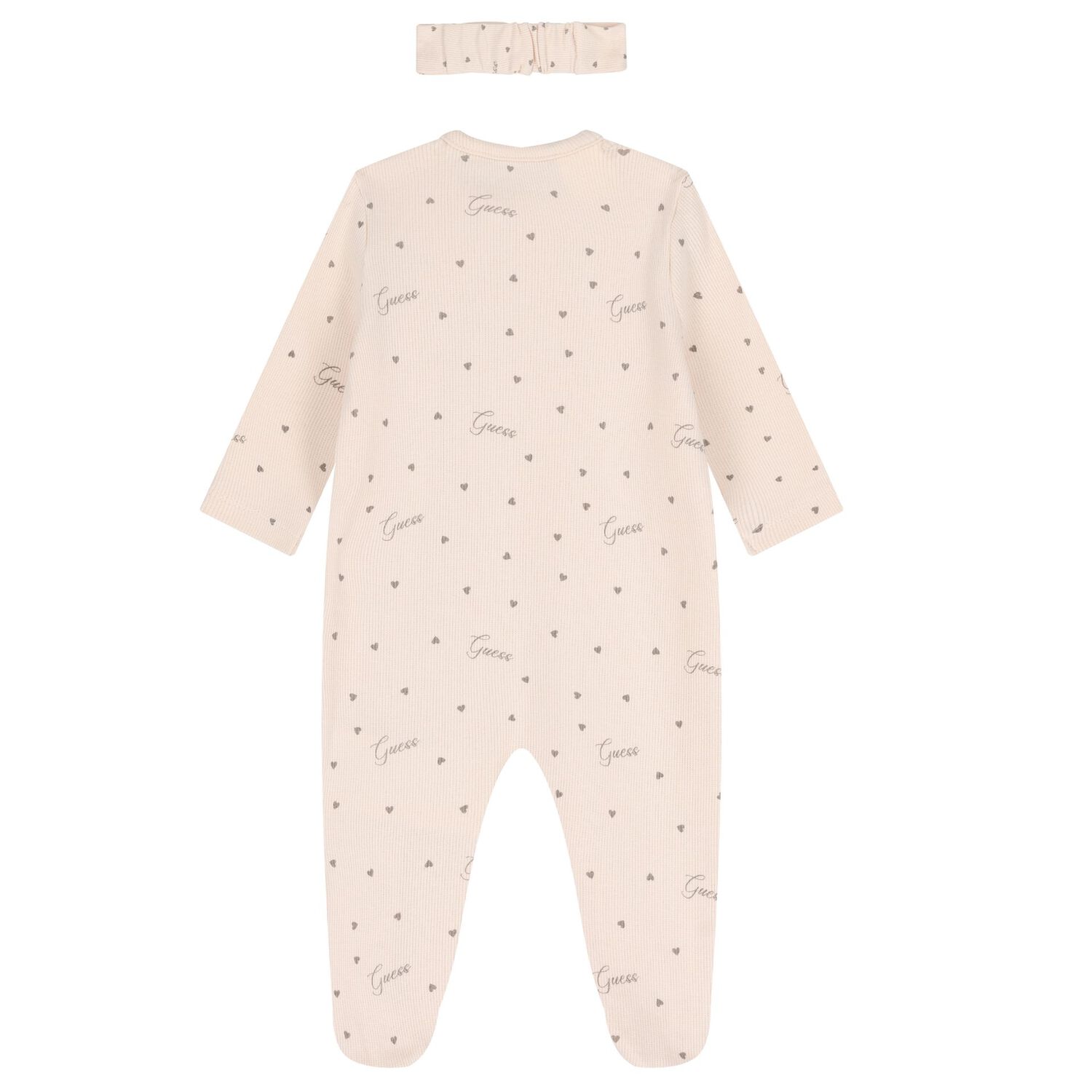 Baby Girls Beige Heart Babygrow Gift Set, 2, hi-res image number null