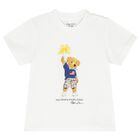 Baby Boys White Polo Bear T-Shirt, 2, hi-res