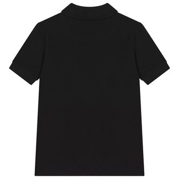 Boys Black Logo Polo Shirt