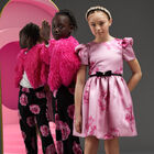Girls Pink Roses Dress, 2, hi-res