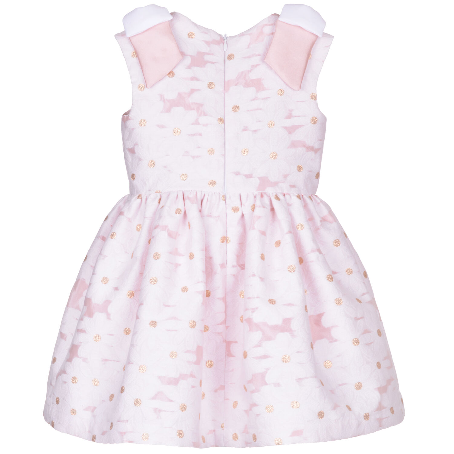 Girls White & Pink Floral Dress, 1, hi-res