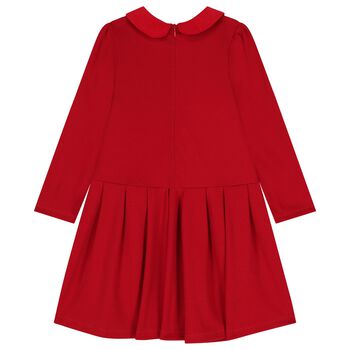 Girls Red Bow Dress