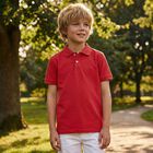 Boys Red Logo Polo Shirt, 5, hi-res