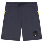 Boys Navy Blue Logo Shorts, 2, hi-res