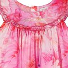 Girls Pink Floral Dress, 1, hi-res