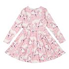 Girls Pink Unicorn Dress, 1, hi-res