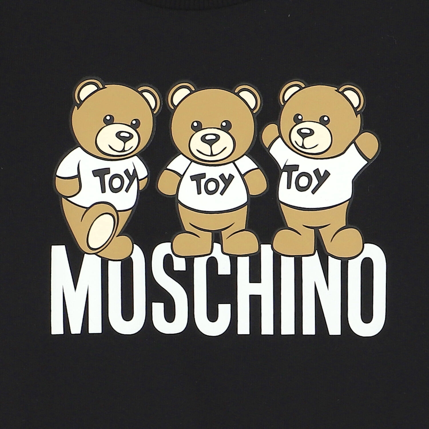 Black Teddy Bear Logo Sweatshirt, 1, hi-res