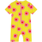 Younger Girls Yellow Flower Sun Suit, 1, hi-res