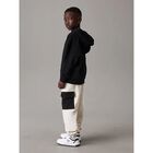 Boys Beige Logo Joggers, 1, hi-res