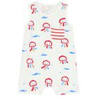 Baby Boys Blue & White Rompers ( 2-Pack ), 1, hi-res