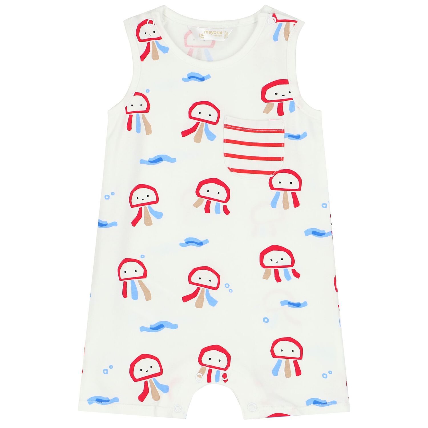 Baby Boys Blue & White Rompers ( 2-Pack ), 1, hi-res