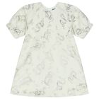 Girls Ivory & Gold Dragons Jacquard Dress, 1, hi-res